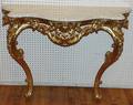 LOUIS XV STYLE GILT CARVED WOOD CONSOLE