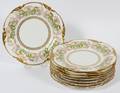 LIMOGES PORCELAIN LUNCHEON PLATES C 1920 EIGHT
