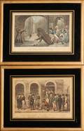 JW CRUICKSHANK HAND COLORED PRINTS PAIR