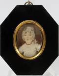 MINIATURE WATERCOLOR PORTRAIT C 1810