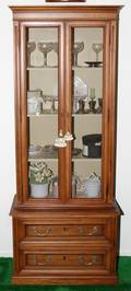 HENREDON WALNUT CURIO CABINET C 1960