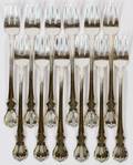 TOWLE STERLING SEAFOOD FORKS FRENCH PROVINCAL 12PCS