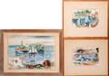 HARRY GLASSGOLD WATERCOLORS ON PAPER 193847 THREE