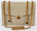GUCCI BEIGE LEATHER SHOULDER BAG W TIGERS EYE