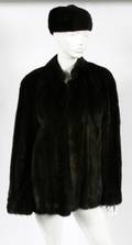 MINK FUR LADIES COAT  HAT C 1950 TWO