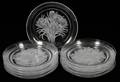 HOYA CRYSTAL FLORAL SALAD PLATES ELEVEN