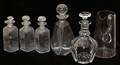CUT GLASS DECANTERS A PITCHER C 1900