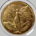 MEXICAN 50PESOS GOLD COIN WINGED LIBERTY 1947