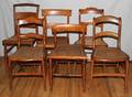 AMERICAN MAPLE SIDE CHAIRS 19TH C SIX ASSORTED
