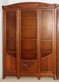 ART NOUVEAU OAK THREEDOOR WARDROBE C 1900