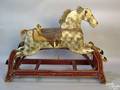 Carved and painted rocking horse late 19th c