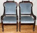 MAHOGANY FRAME CHAIRS CIRCA 1900 PAIR