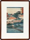HIROSHIGE UKIYOE COLOR WOODBLOCK PRINT SIGHT