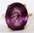 14KT YELLOW GOLD  AMETHYST RING
