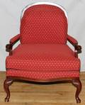 THOMASVILLE QUEEN ANNE STYLE UPHOLSTERED ARM CHAIR