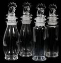 HEISEY GLASS ROOSTER COCKTAIL SHAKERS FOUR