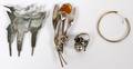 STERLING BROOCHES PLUS ONE RING