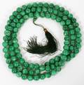 CHINESE GREEN JADE BEADED NECKLACE