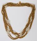 MIRIAM HASKELL COSTUME TRIPLESTRAND NECKLACE