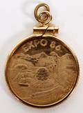 CANADA 1986 WORLD EXPO VANCOUVER  10KT PENDANT