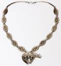 SW AMERICAN INDIAN STERLING NECKLACE W PENDANT