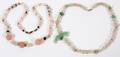 ROSE QUARTZ  JADE BEAD NECKLACES TWO