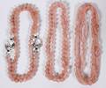 ROSE QUARTZ BEAD LADIES NECKLACES THREE