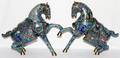 CLOISONN ENAMEL HORSES PAIR