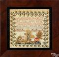 New York wool on linen needlework mid 19th c