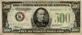 US 1934A FEDERAL RESERVE 500 PAPER NOTE