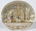 ISRAELI CARVED MOTHEROFPEARL NATIVITY PLAQUE