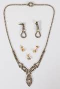 14KT GOLD EARRINGS COSTUME NECKLACE  EARRINGS