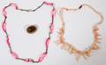 STONE BROOCH NECKLACES CORAL AND SHELL BROOCH
