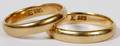 14 KT YELLOW GOLD WEDDING BANDS TWO