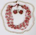 MIRIAM HASKELL COSTUME NECKLACES PAIR OF EARCLIPS