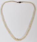 GRADUATED PEARL NECKLACE W 14KT WHITE GOLD CLASP