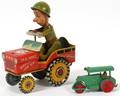 G I JOE TIN WINDUP AND METAL TRACTOR