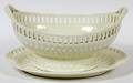 ENGLISH CREAMWARE CENTERPIECE BOWL W UNDERTRAY
