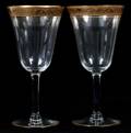 GOLD AND CRYSTAL WINE GLASSES H 6 34 SET OF 14