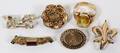 10KT GOLD RING  GOLD FILLED PINS SIX PIECES