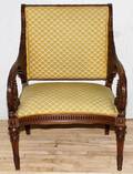 ANGLOFRENCH CARVED OPEN ARMCHAIR C 1900