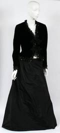 OSCAR DE LA RENTA VELVET JACKET  FULL SKIRT