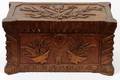 GERMAN CARVED WOOD BOX LATE 19TH C