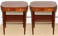 FINE ARTSHEPPLEWHITE STYLE MAHOGANY END TABLES PAIR