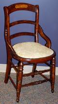 VICTORIAN WALNUT LADDER BACK SIDE CHAIR