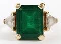 14 KT YELLOW GOLD 51 CT EMERALD RING