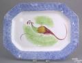 Blue spatter octagonal platter