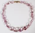 8021CT AMETHYST BEAD  DIAMOND NECKLACE GIA