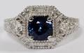 120CT NATURAL SAPPHIRE  DIAMOND LADYS RING