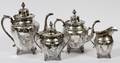 GALE  HAYDEN COIN SILVER TEA  COFFEE SET 1847 4PC